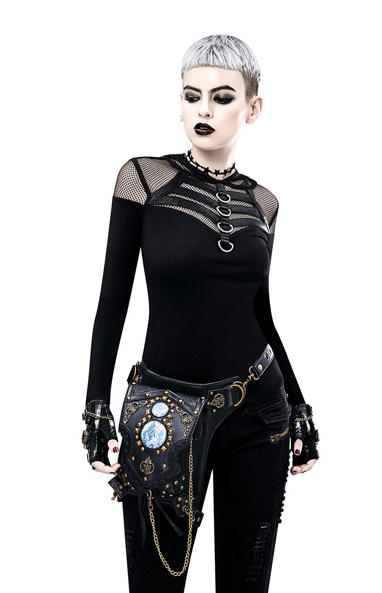 Steampunk Crossbody Sling — Adjustable One‑Shoulder Bag