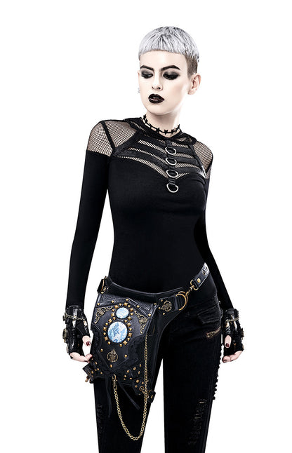 Steampunk Crossbody Sling — Adjustable One‑Shoulder Bag