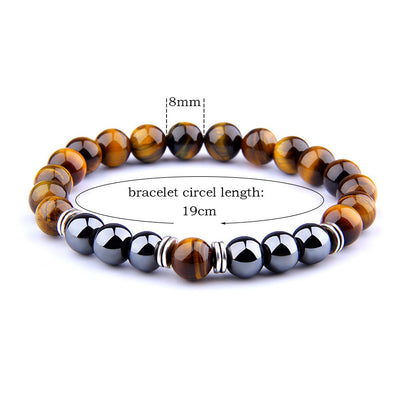 Tiger Eye & Obsidian Bracelet