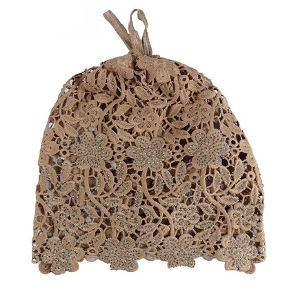 Lace Pullover-Styled Floral Headscarf