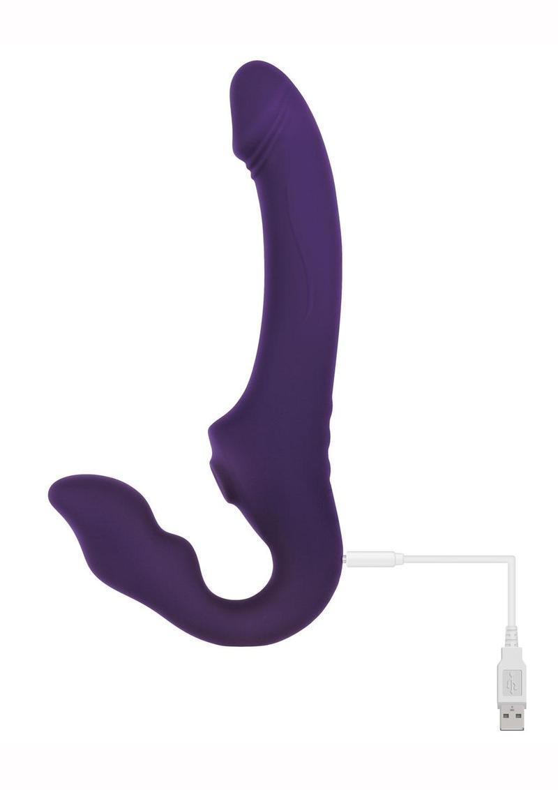 "2 Become 1" Rechargeable Silicone Vibrator with Remote Control