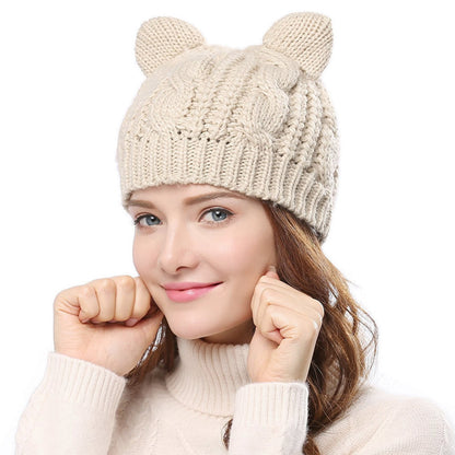 Knitted Cat Ear Beanie