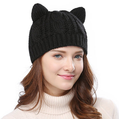 Knitted Cat Ear Beanie