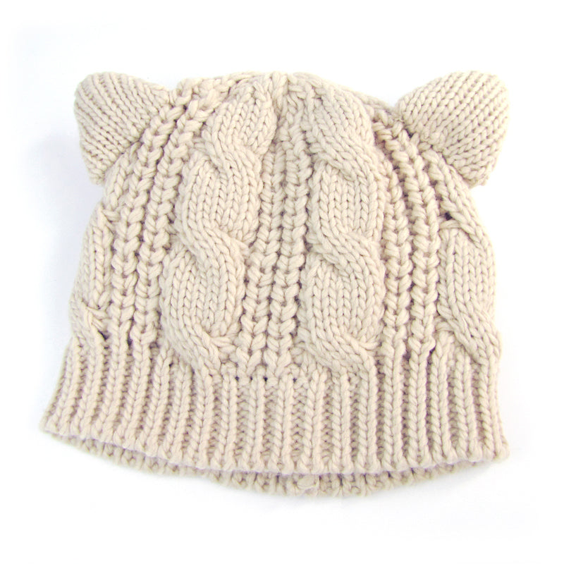 Knitted Cat Ear Beanie