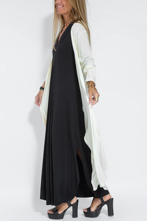 Sleeveless V-Neck Cardigan Dress