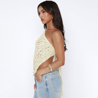 Backless Lace Pullover Summer Top