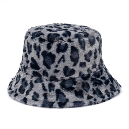 Multi-Printed Patterned Plushy Fur Hat