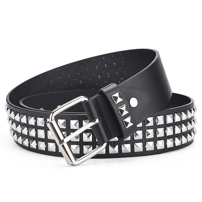 Square Beaded Rivet Belt