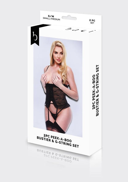 Peek-A-Boo Bustier and G-String Set [2pc]