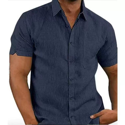 High Collared Button-Up Shirt