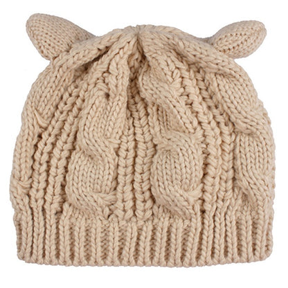 Knitted Cat Ear Beanie