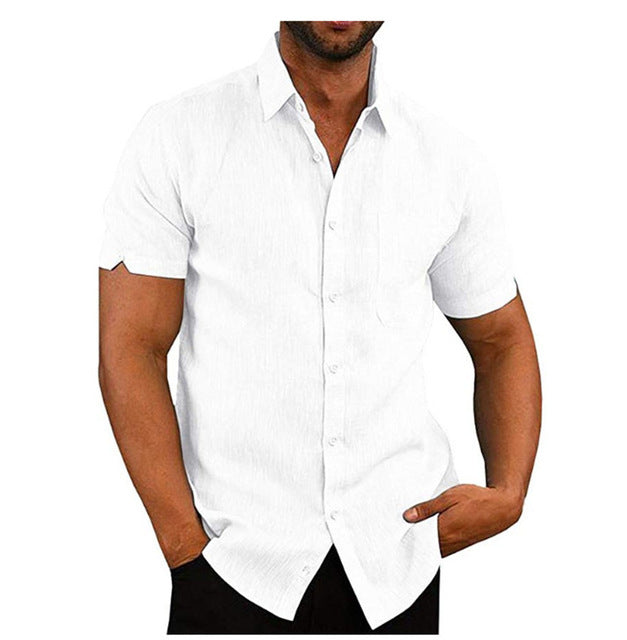 High Collared Button-Up Shirt