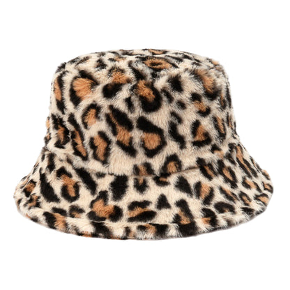 Multi-Printed Patterned Plushy Fur Hat