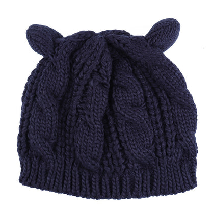 Knitted Cat Ear Beanie