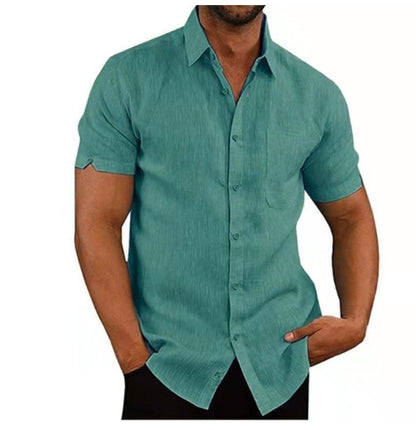 High Collared Button-Up Shirt