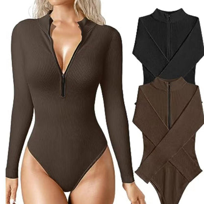 Seamless Long-Sleeve Romper (Slim/Shapewear)