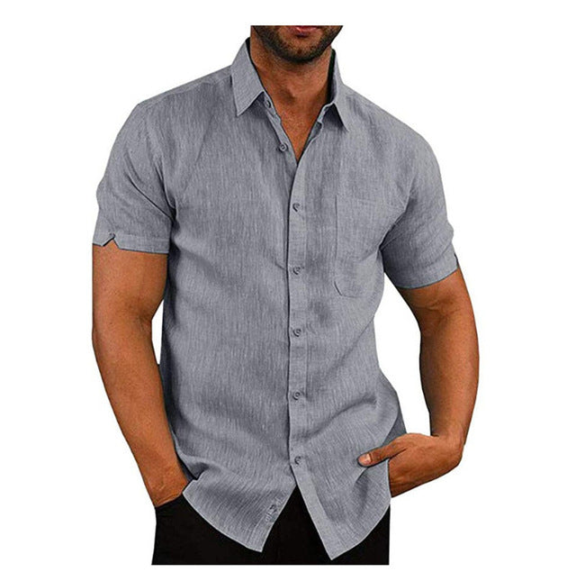 High Collared Button-Up Shirt