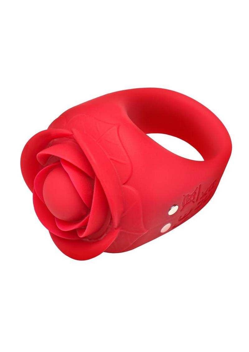 Bloomgasm - Rose Ring Rechargeable Silicone Finger Vibrator