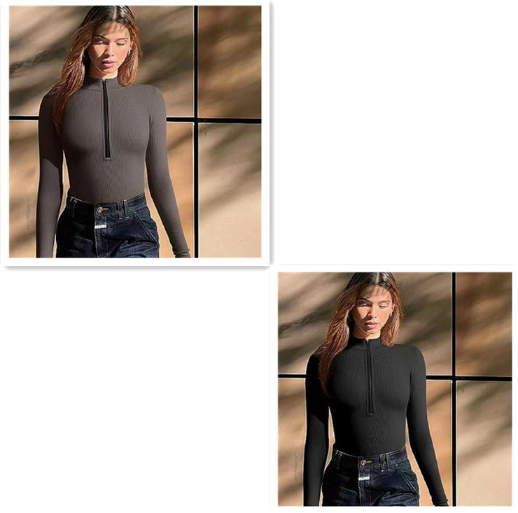 Seamless Long-Sleeve Romper (Slim/Shapewear)
