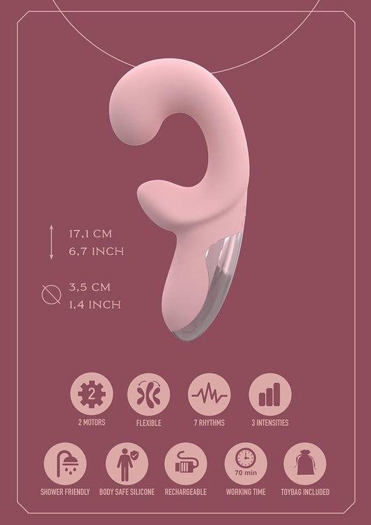 Dreamtoys Glam Flexible Duo Vibrator - Pink