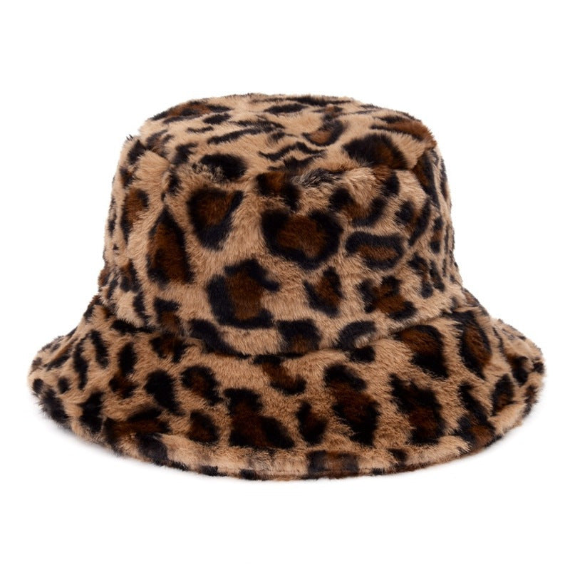 Multi-Printed Patterned Plushy Fur Hat