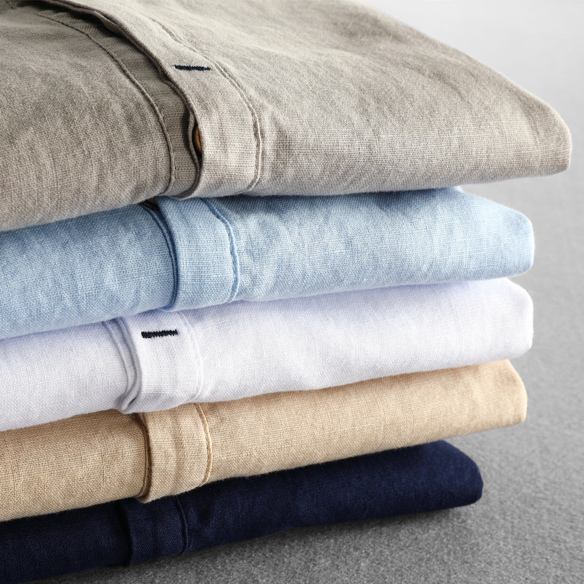 Loose-Fit Linen Long-Sleeve Shirt