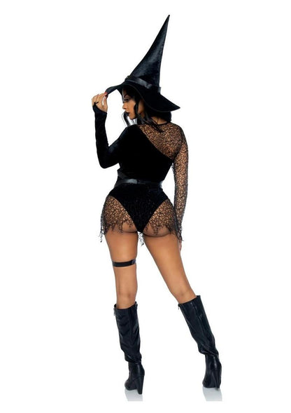 Crafty Witch Snap Crotch Velvet Bodysuit Set [3pc]