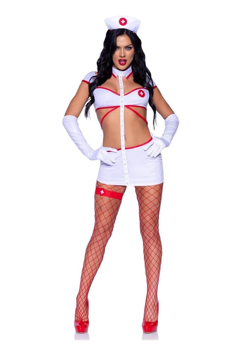 Leg Avenue -  "Heartstopping Nurse" Costume Set [4pc]