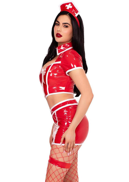 Leg Avenue - "Red Alert" Nurse Costume [4pc Set]