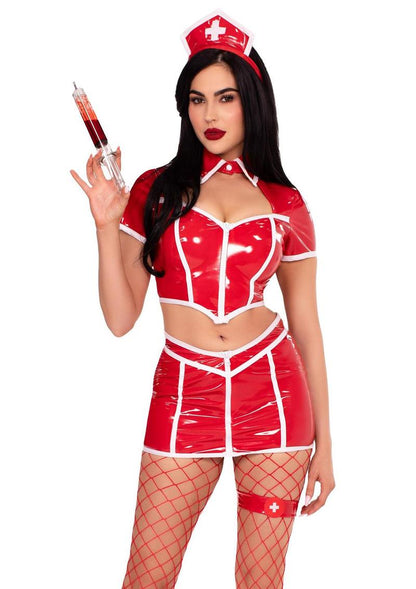 Leg Avenue - "Red Alert" Nurse Costume [4pc Set]