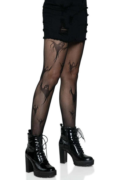 Leg Avenue - Spooky Ghost Fishnet Tights