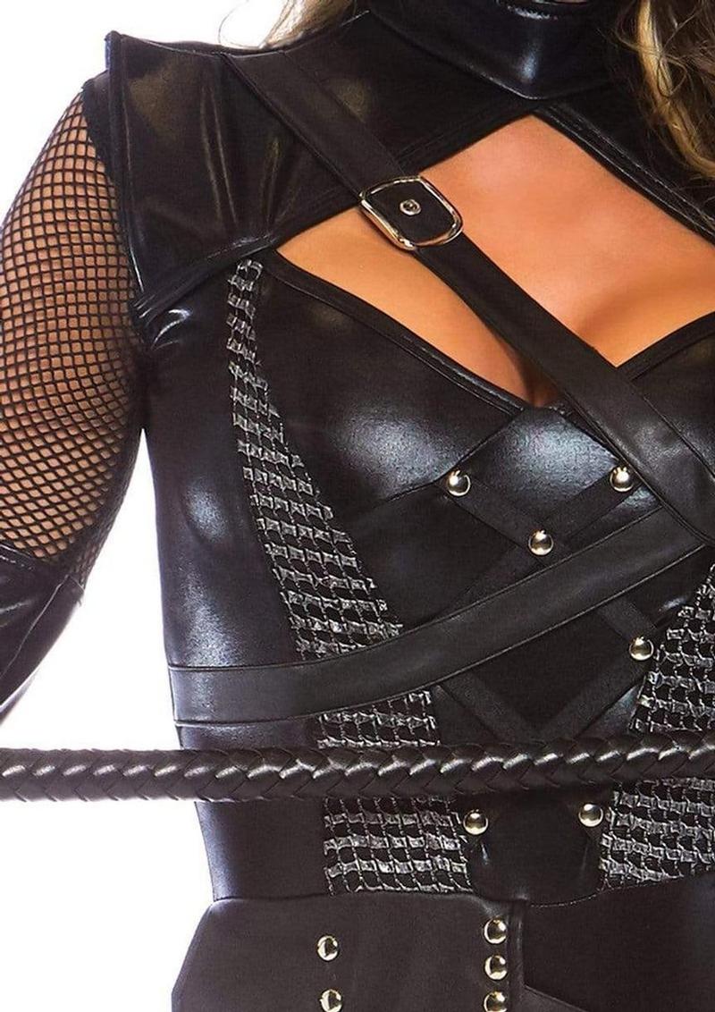 Leg Avenue - "Villainess Vixen" Spandex Strappy Bodysuit [2pc]